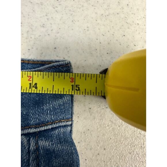 Madewell Jeans Womens 27 Blue Cali Demi Boot Cropped Button Fly Distressed B14 - Picture 6 of 7